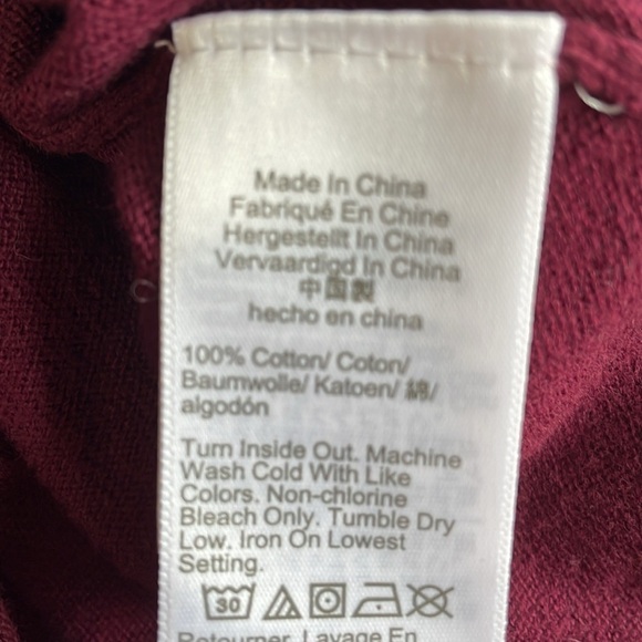 J.Crew Ruffle Rhinestone Burgundy Sweater - Picture 6 of 7